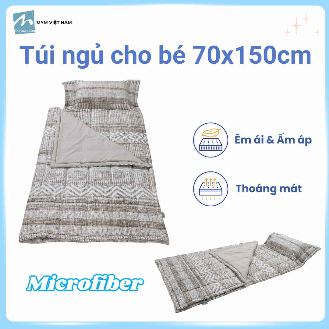 Thảm Ngủ, Túi Ngủ Kèm Gối Gấp Gọn Dành Cho Bé 18