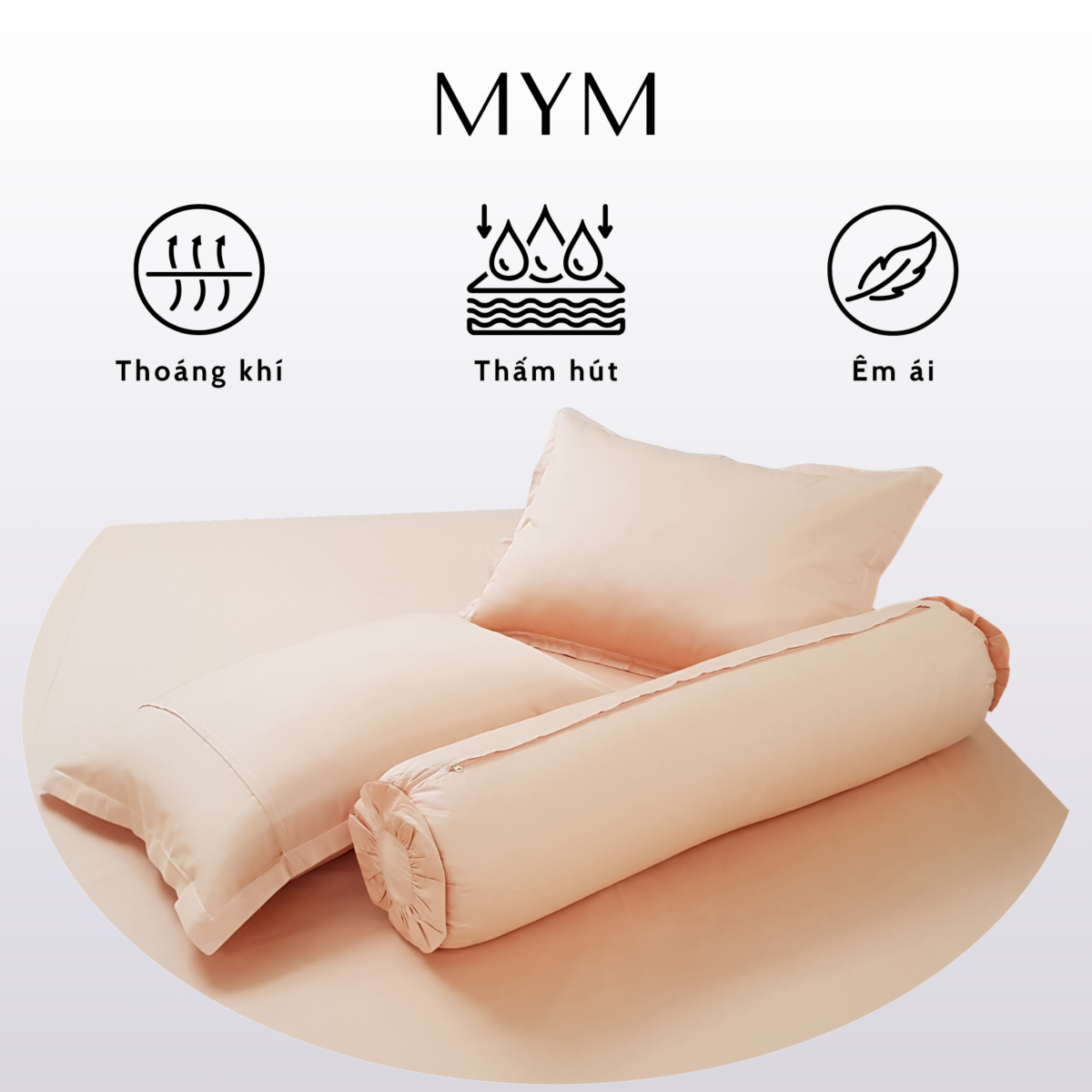 Chi Tiết Bộ Drap Gối Cotton Màu 07