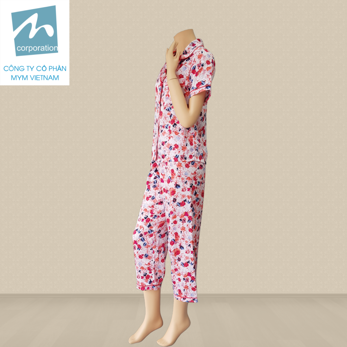 Bộ Pijama Nữ In Hoạ Tiết Hoa