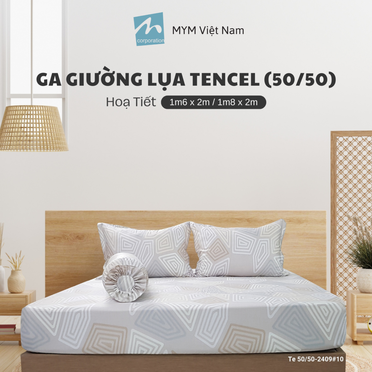 Bộ Ga Giường Tencel 50_50 Mẫu 10