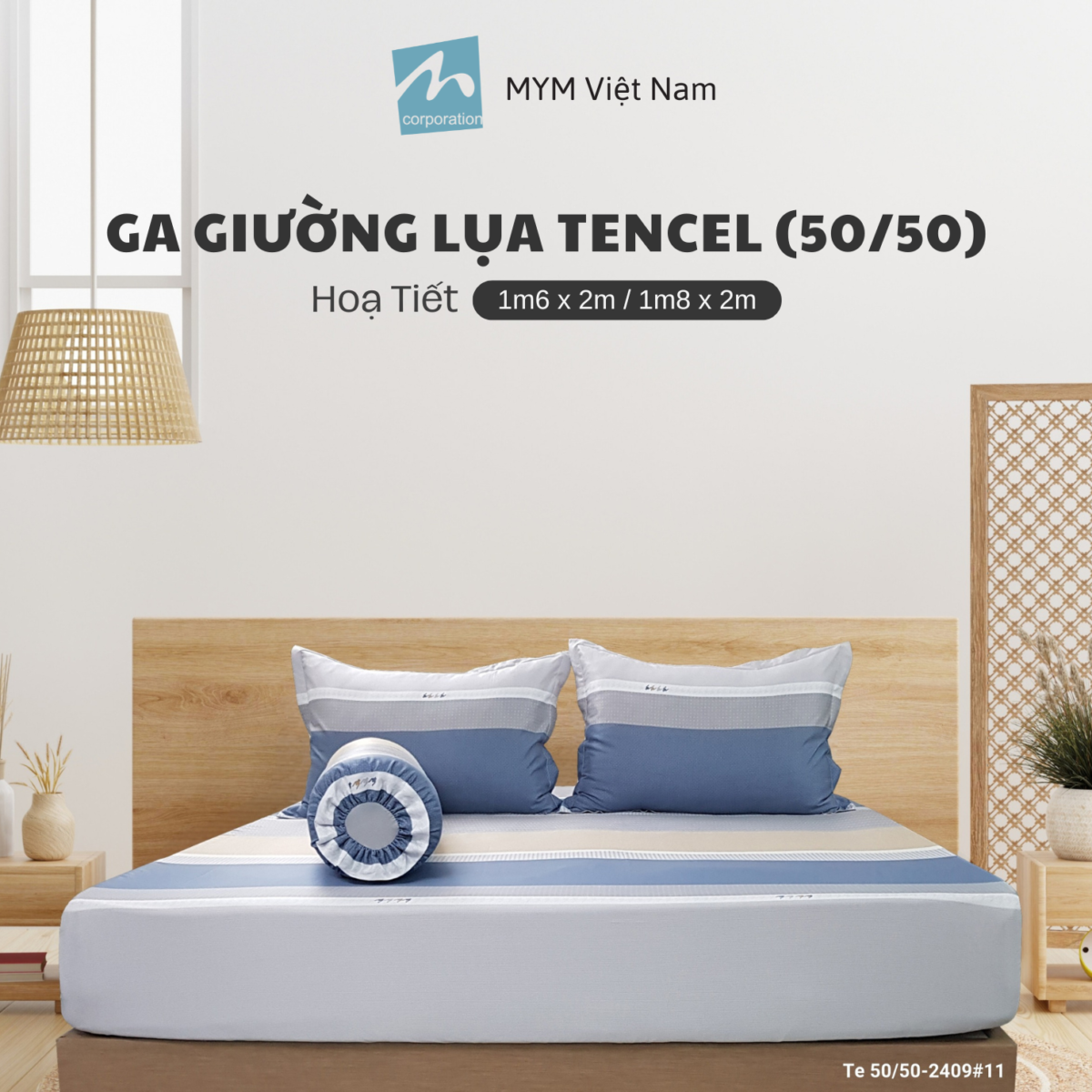 Bộ Ga Giường Tencel 50_50 Mẫu 11