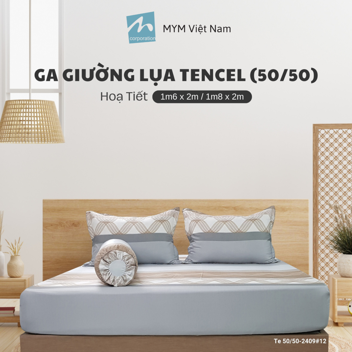 Bộ Ga Giường Tencel 50_50 Mẫu 12