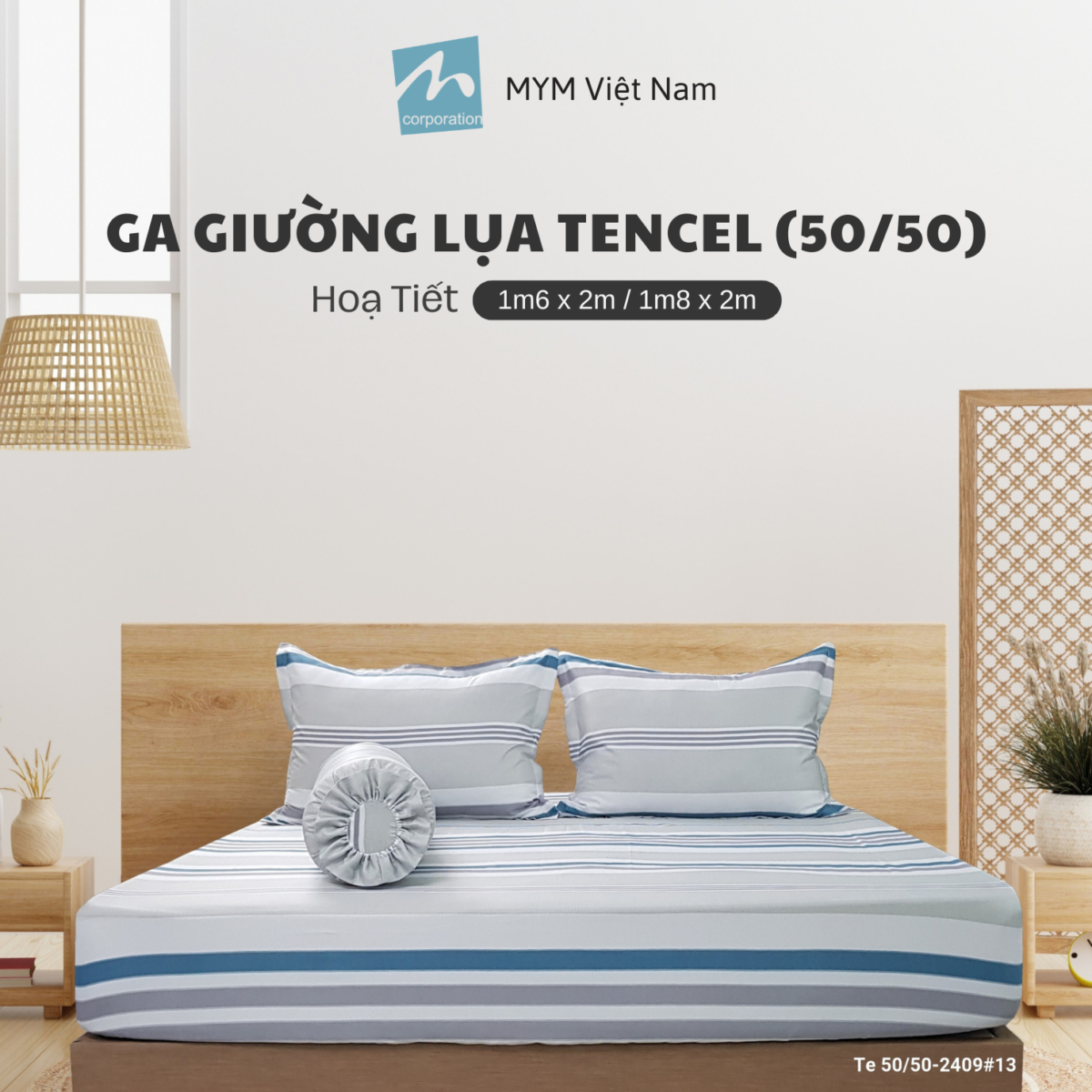 Bộ Ga Giường Tencel 50_50 Mẫu 13