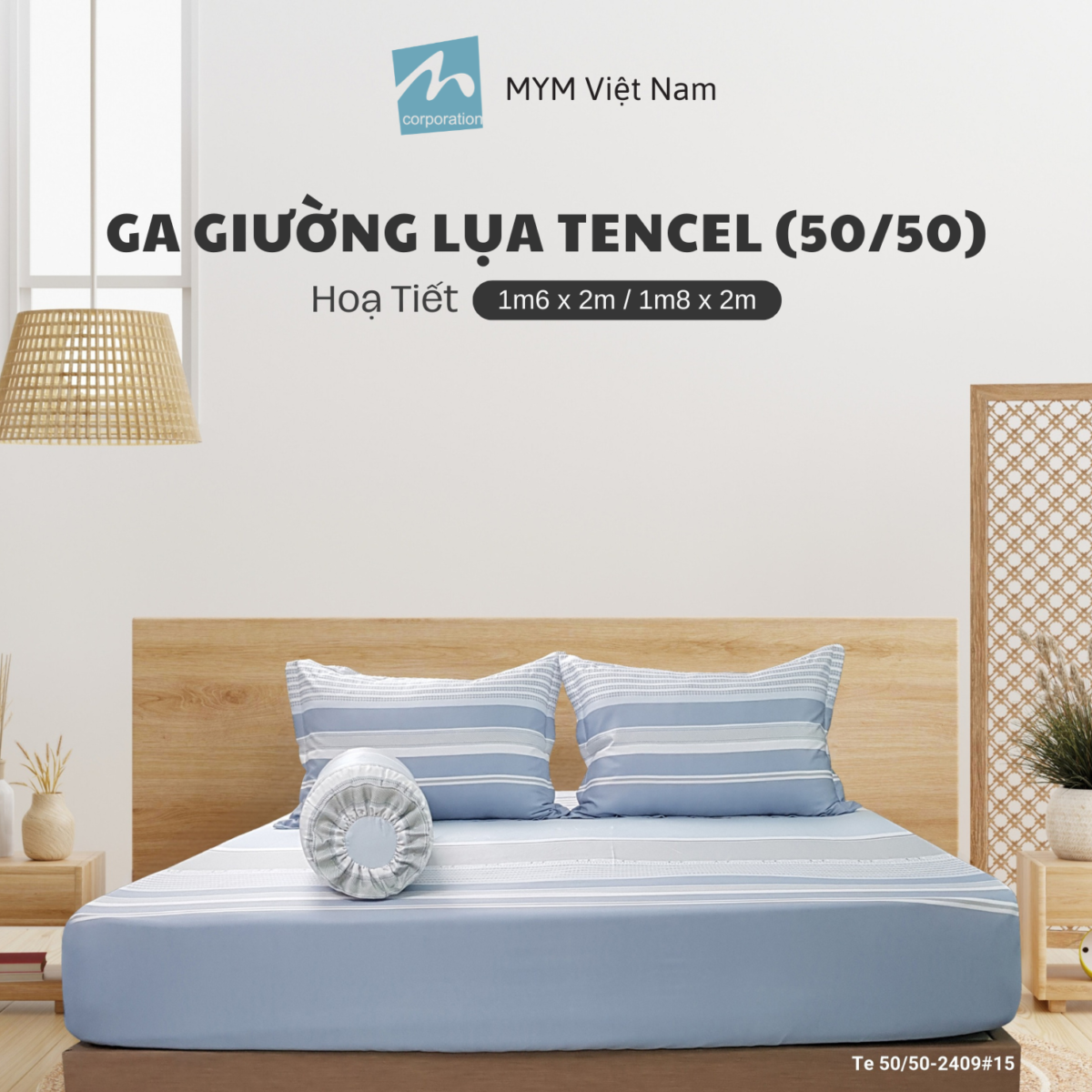 Bộ Ga Giường Tencel 50_50 Mẫu 15