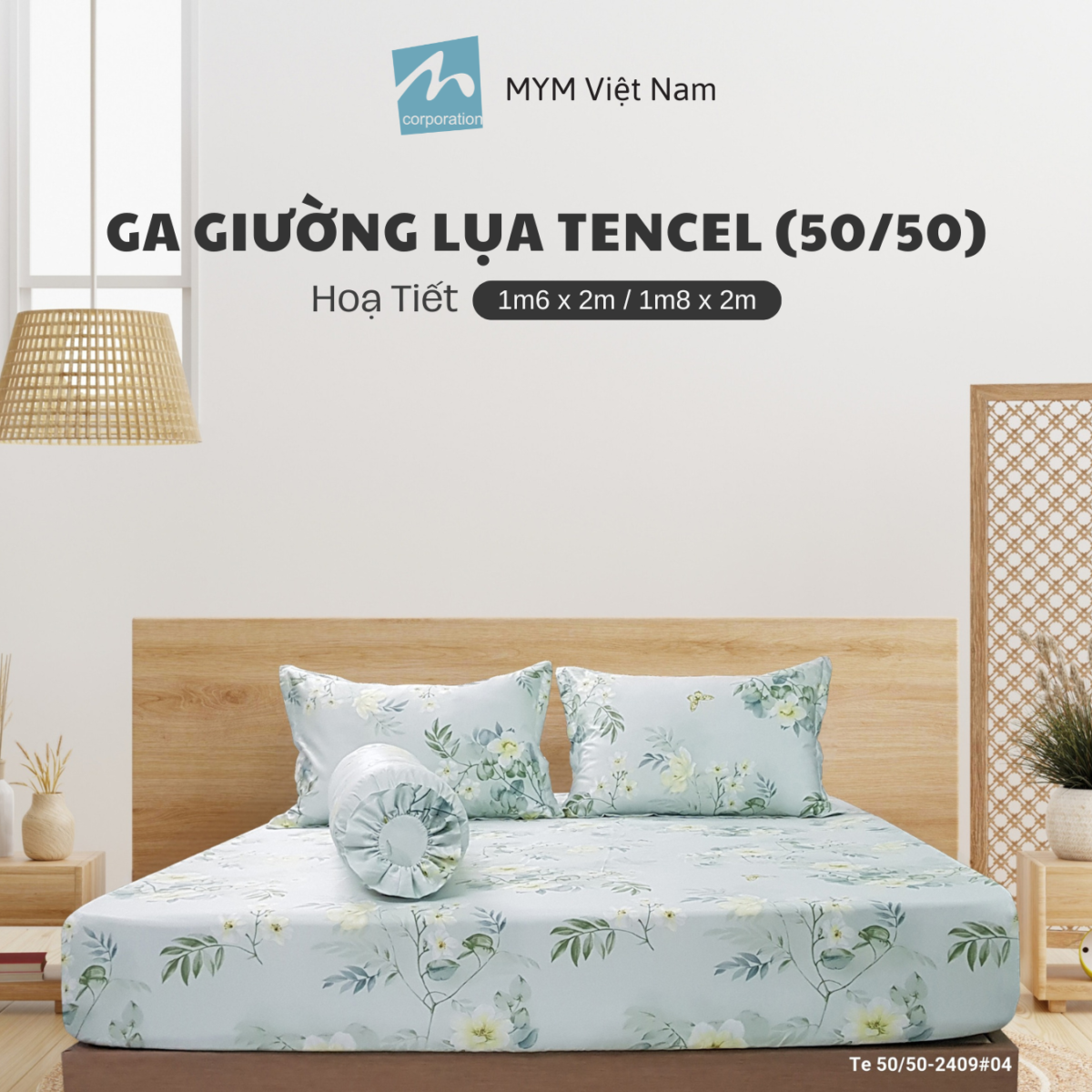 Bộ Ga Giường Tencel 50_50 Mẫu 4