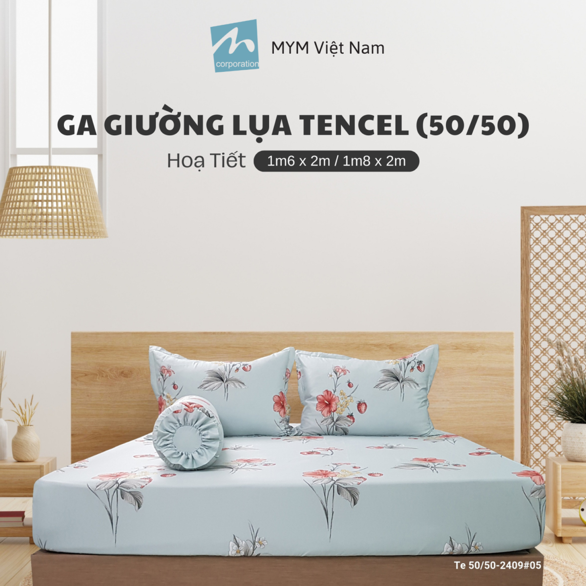 Bộ Ga Giường Tencel 50_50 Mẫu 5