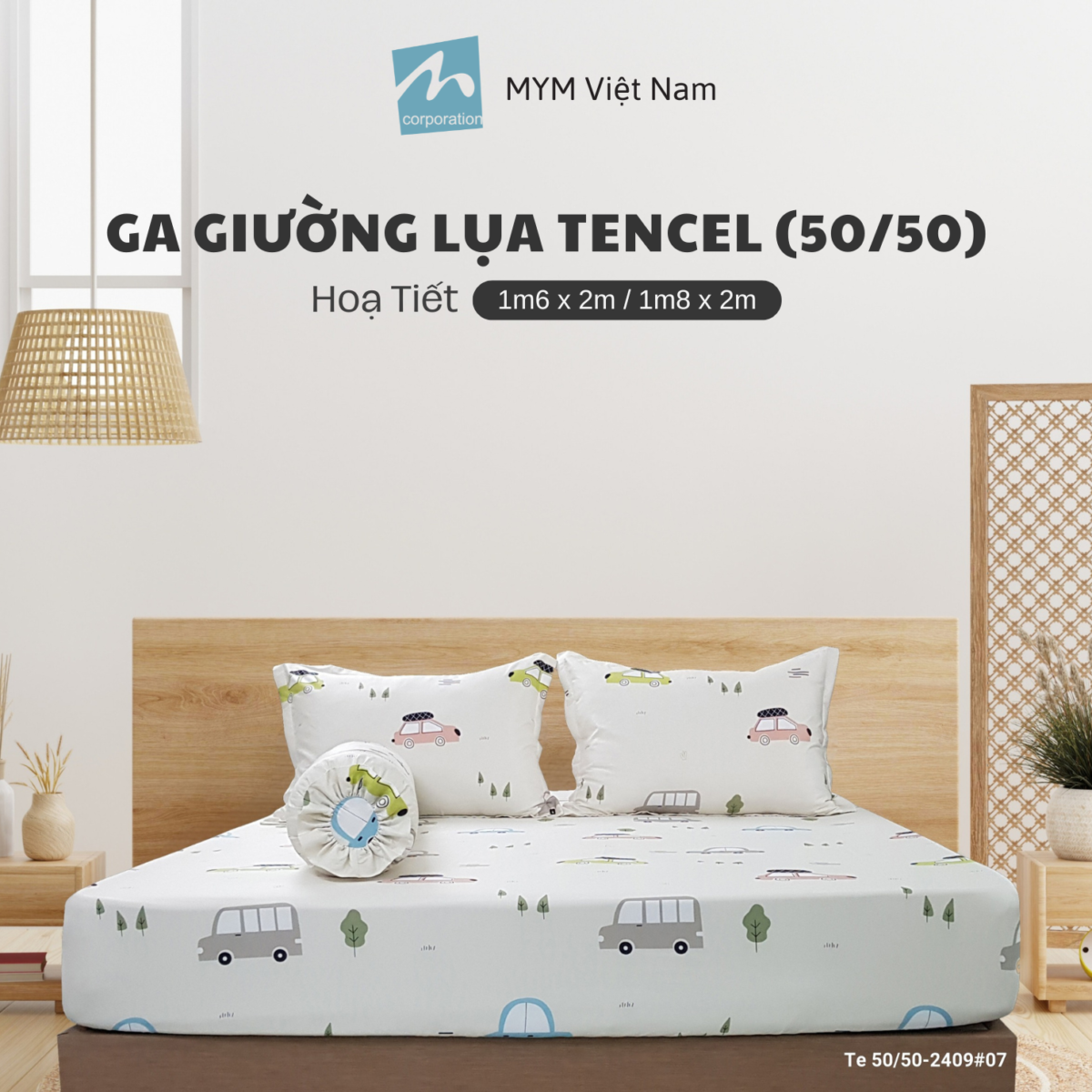 Bộ Ga Giường Tencel 50_50 Mẫu 7