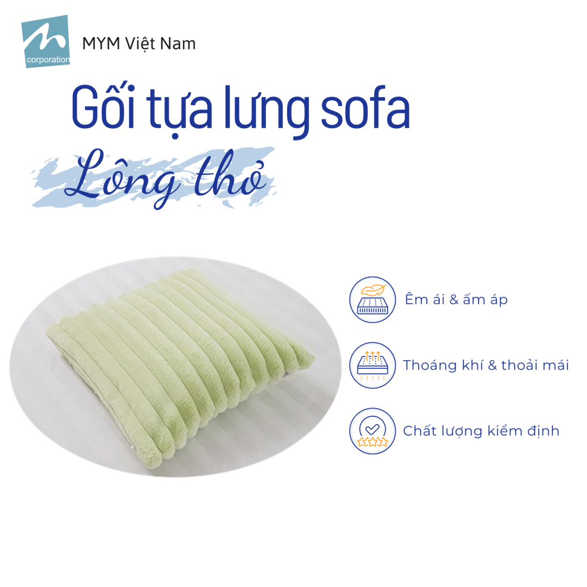 Gối tựa lông thỏ mẫu 2