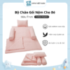 Bộ Chăn Gối Nệm Cho Bé Cotton Muslin Mẫu 1