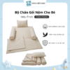 Bộ Chăn Gối Nệm Cho Bé Cotton Muslin Mẫu 2