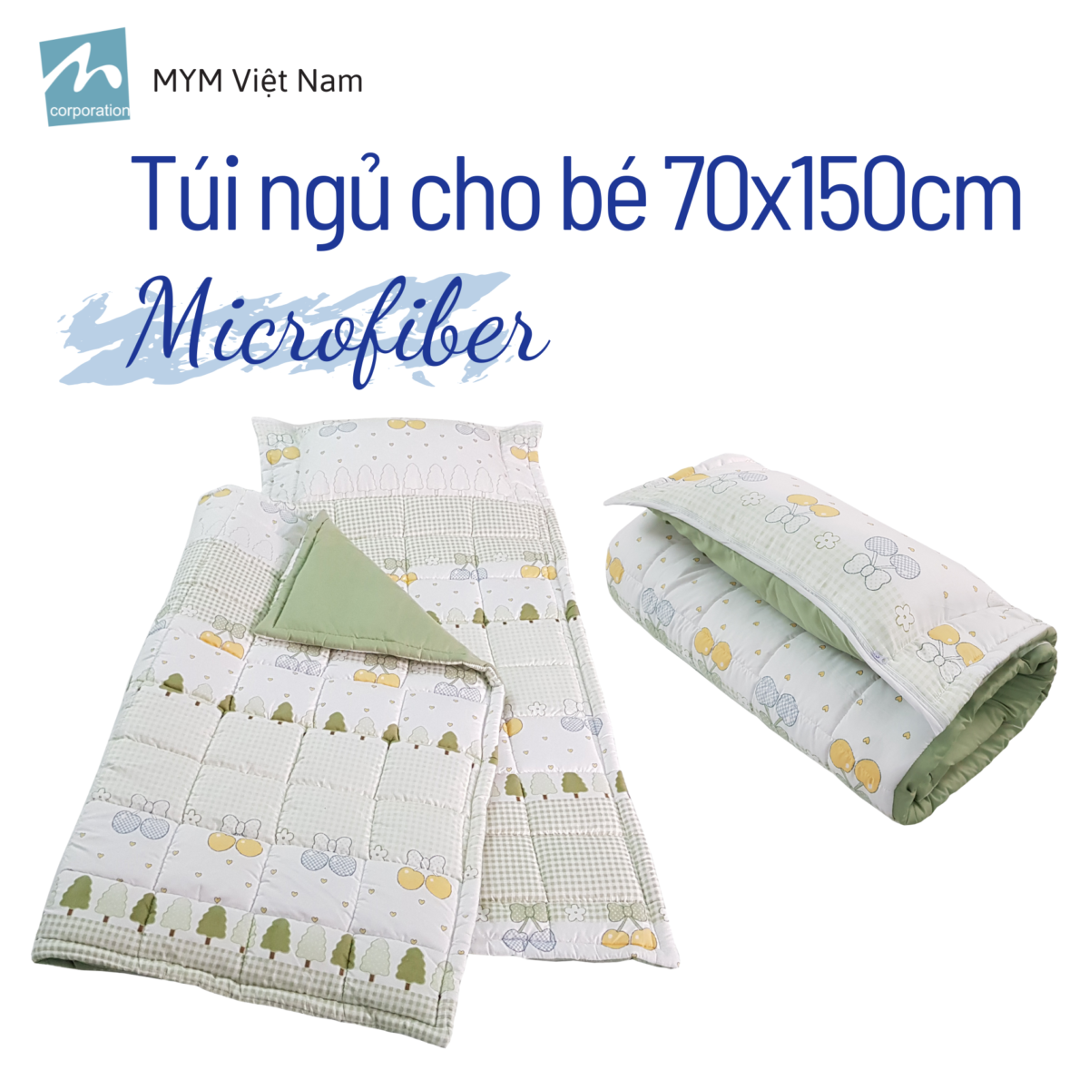 Túi ngủ cho bé Microfiber 70x150cm