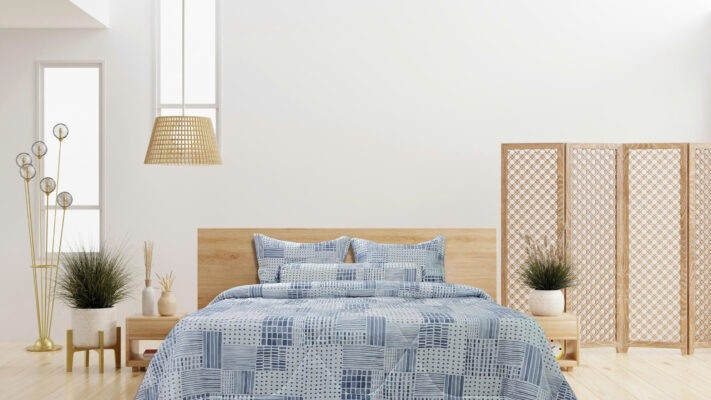 Bộ Chăn Drap Gối Tencel in Họa Tiết 60s drap chăn gối