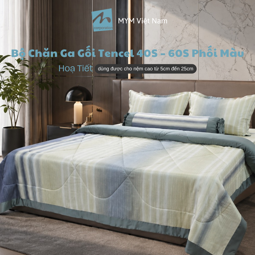 Bộ chăn drap gối tencel